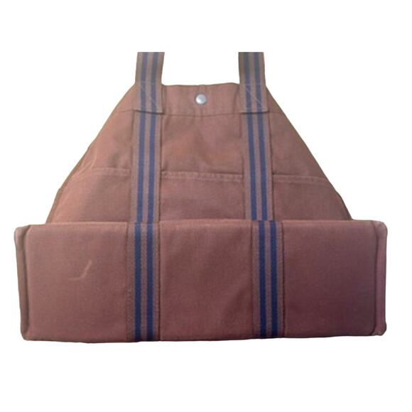 Hermès FOURRE Tout Rust and Navy Tote Handbag*EXCELLENT PRE-LOVED Condition - Picture 7 of 14